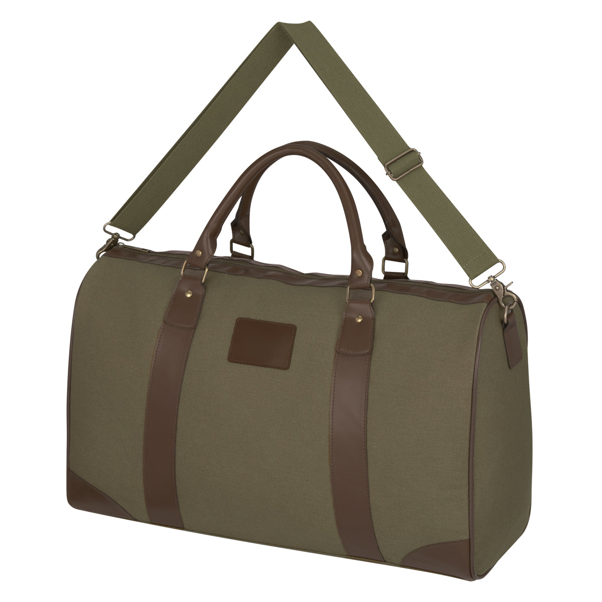 Weekender Duffel Bag, Safari Embroidery - Angle_Blank