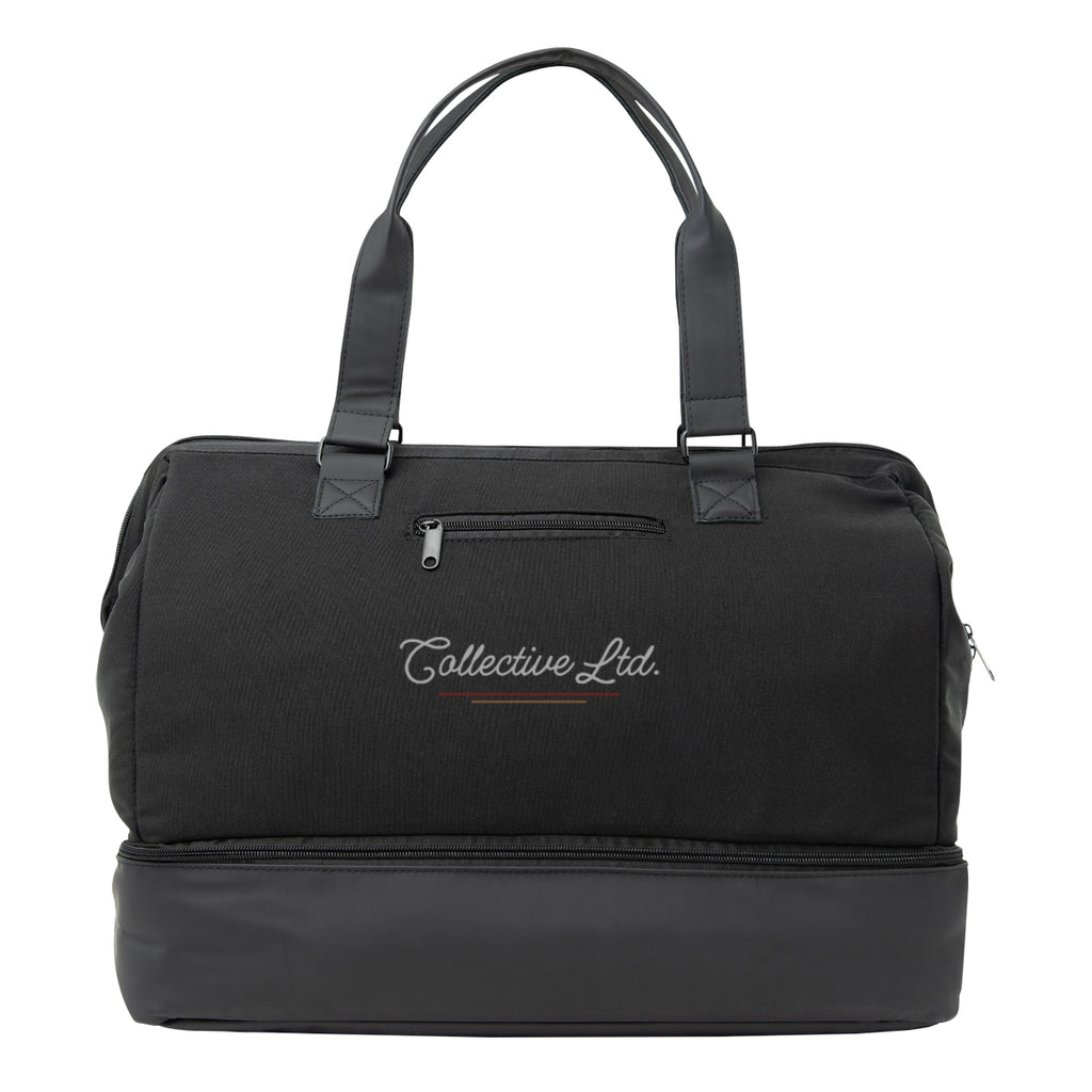 Weekender Travel Bag with Drop-Bottom - Black - Colorbrite