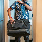 Weekender Travel Bag with Drop-Bottom - Black - Lifestyle_Colorbrite