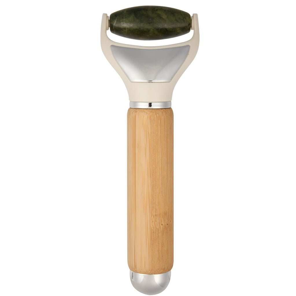 Wellable 3-in-1 Face and Body Roller Set with Bamboo Handle Laser Engraving - Natural - Front 4
