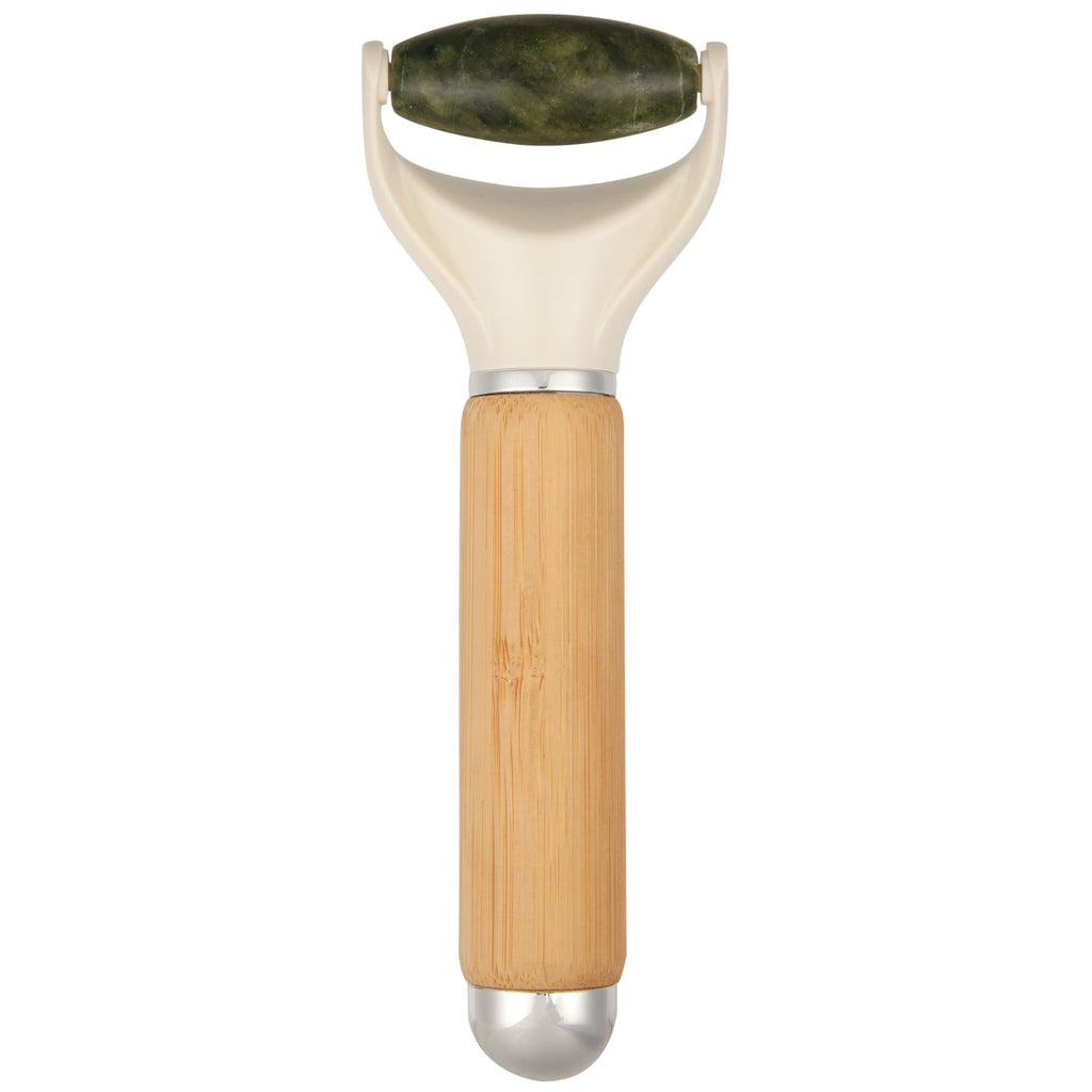 Wellable 3-in-1 Face and Body Roller Set with Bamboo Handle - Natural - Front 2