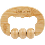 Wellable Bamboo Handheld Massage Roller Laser Engraving - Natural - Front