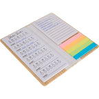 Wellable Bamboo Sticky Note Pad with Habit Tracker Laser Engraving - Natural - Detail 2