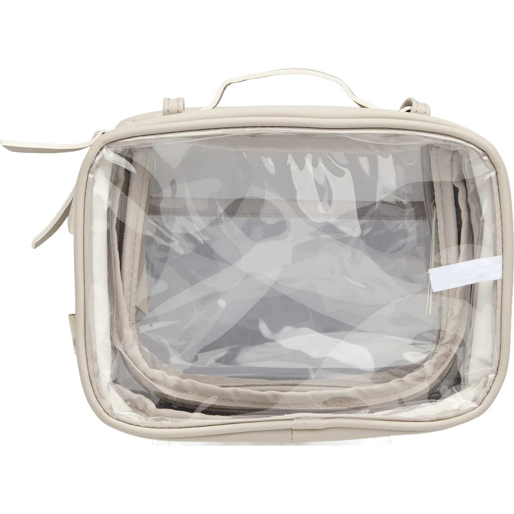 Wellable Clear Toiletry Case with Grab Handle Transfer - Gray - Back