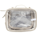 Wellable Clear Toiletry Case with Grab Handle Transfer - Gray - Back