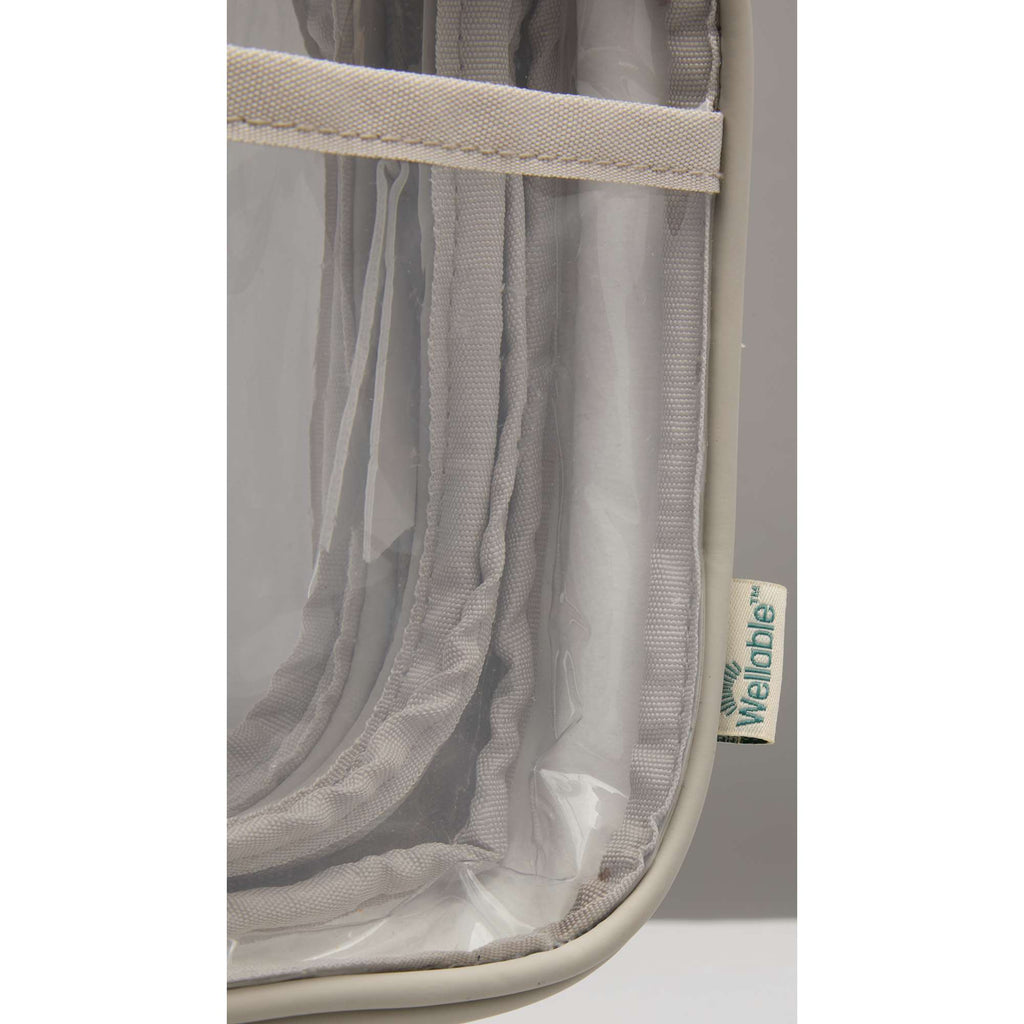 Wellable Clear Toiletry Case with Grab Handle Transfer - Gray - Detail