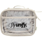Wellable Clear Toiletry Case with Grab Handle Transfer - Gray - Front