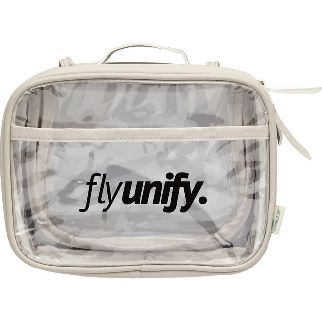Wellable Clear Toiletry Case with Grab Handle Transfer