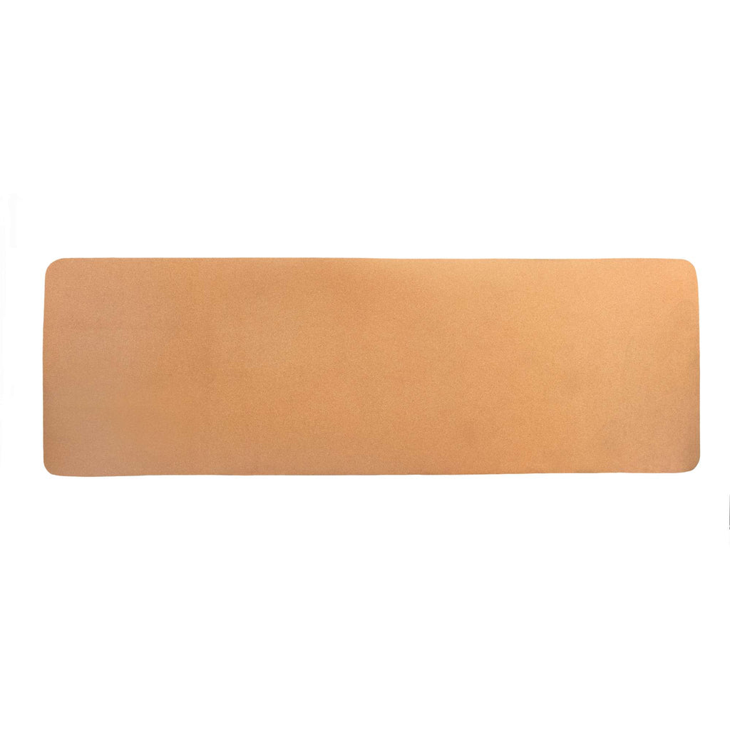Wellable Cork Yoga Mat with Mesh Carry Pouch, 6mm Transfer - Natural - Open