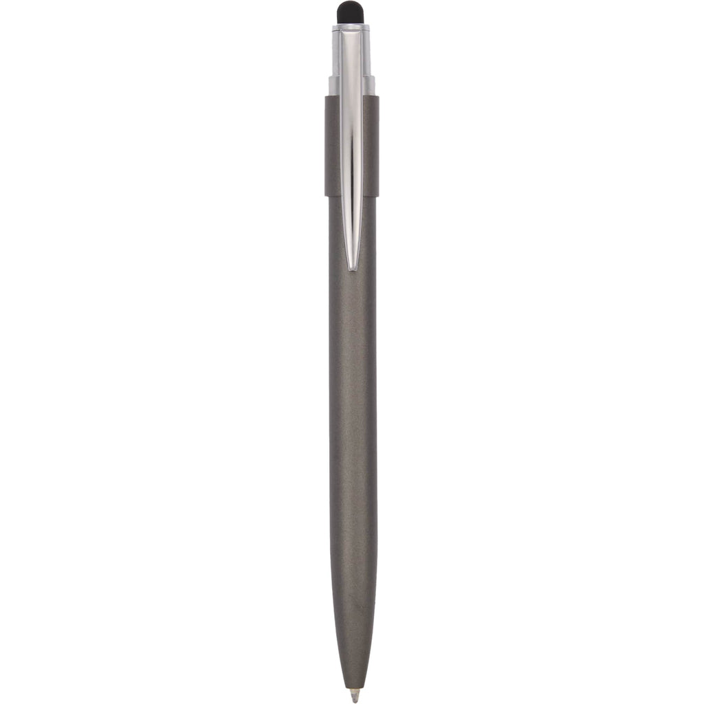 Wellable Fidget Stylus Pen in Recycled Aluminum - Gray - Clip