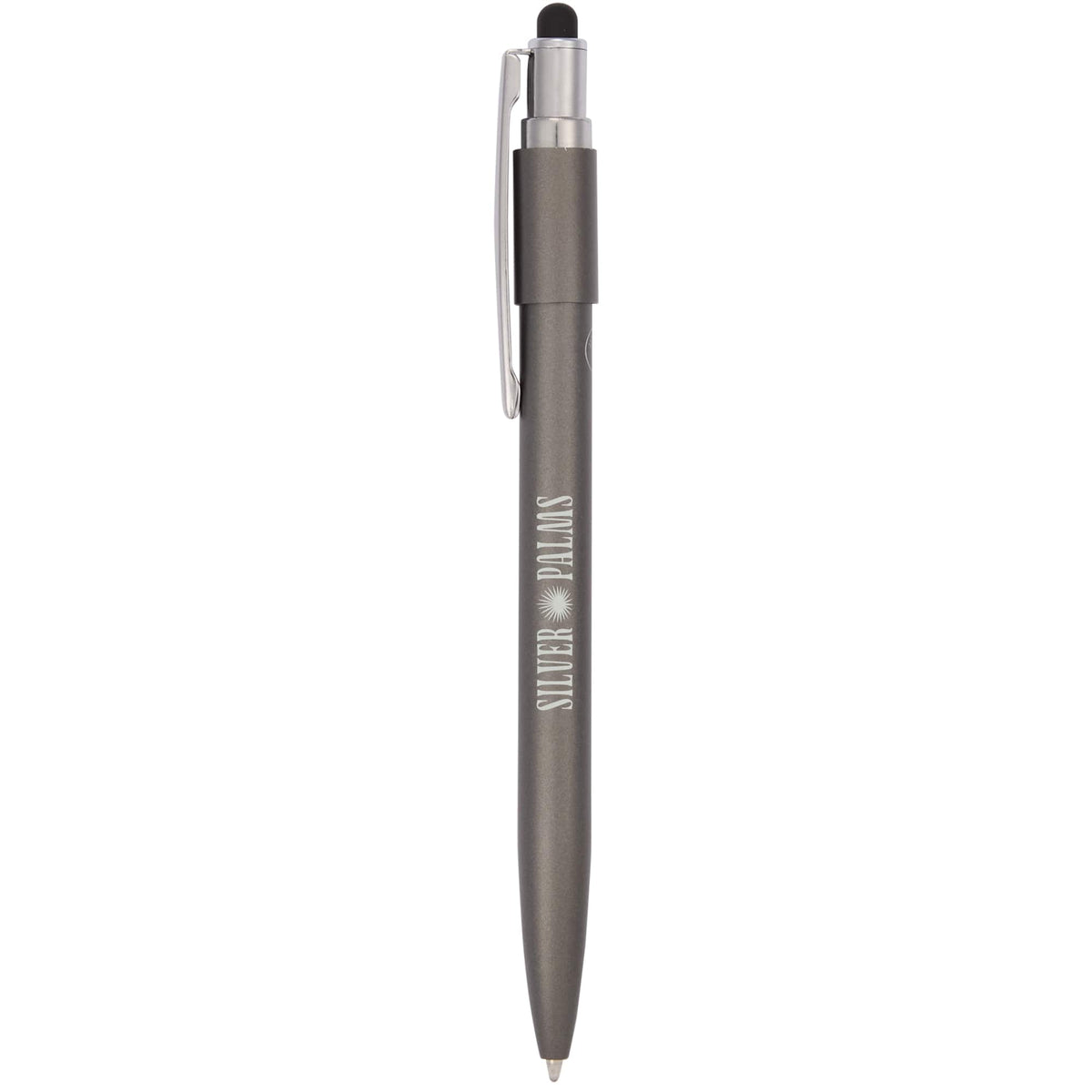 Wellable Fidget Stylus Pen in Recycled Aluminum - Gray - Front
