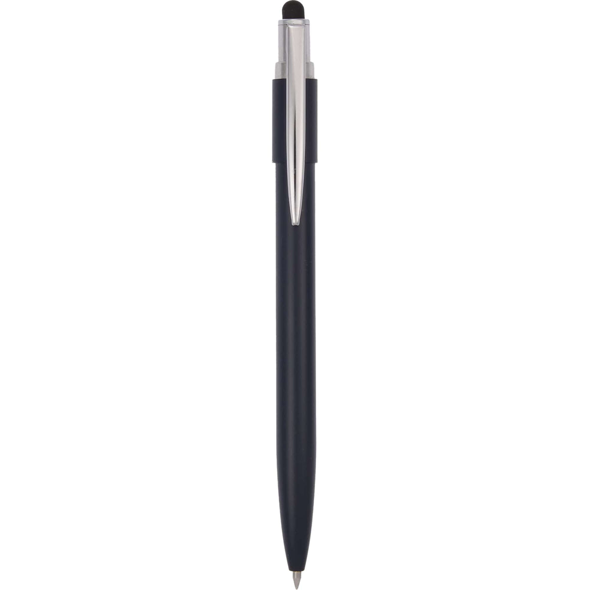 Wellable Fidget Stylus Pen in Recycled Aluminum - Navy - Clip