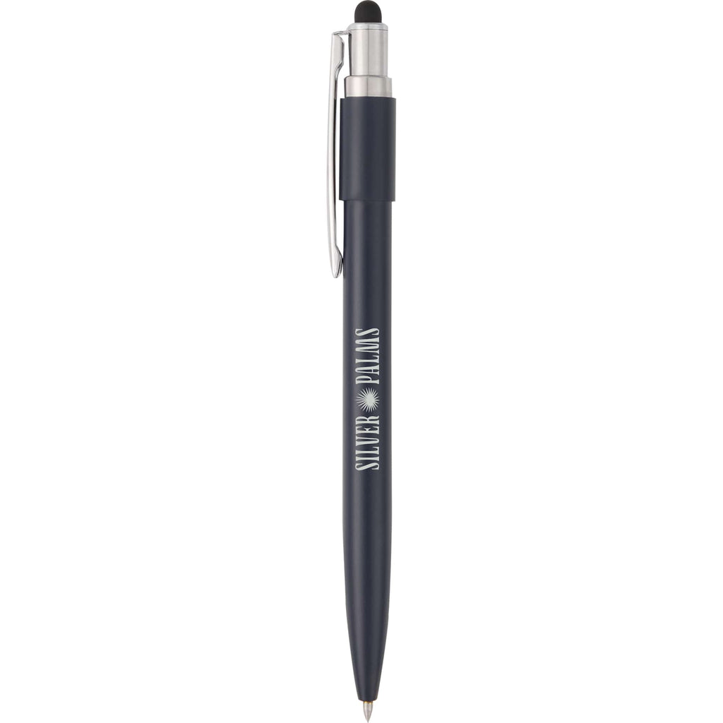 Wellable Fidget Stylus Pen in Recycled Aluminum - Navy - Front