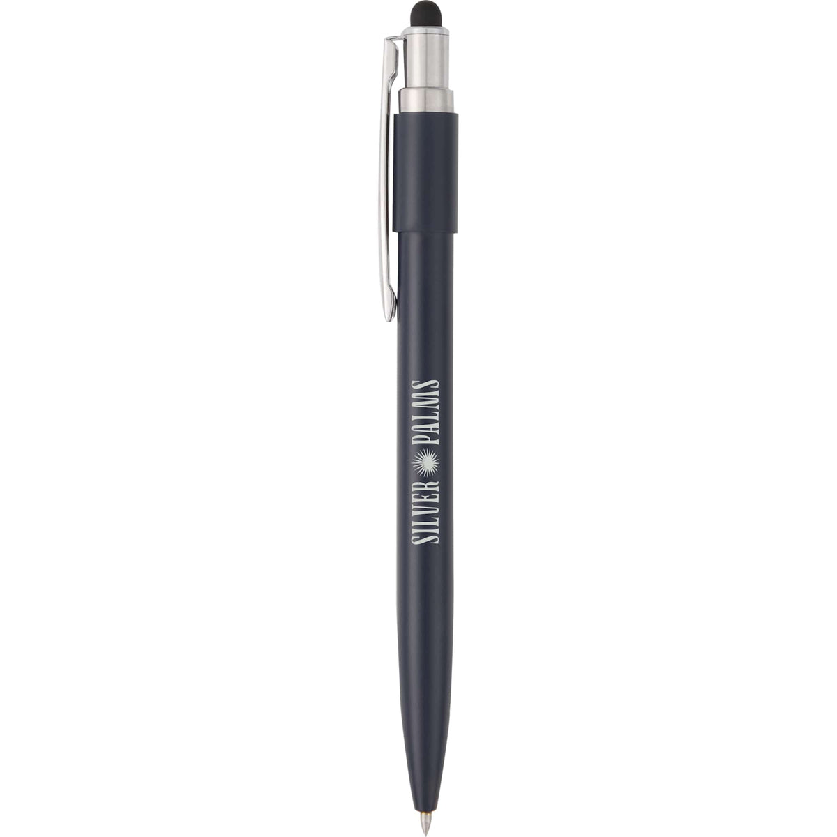 Wellable Fidget Stylus Pen in Recycled Aluminum - Navy - Front