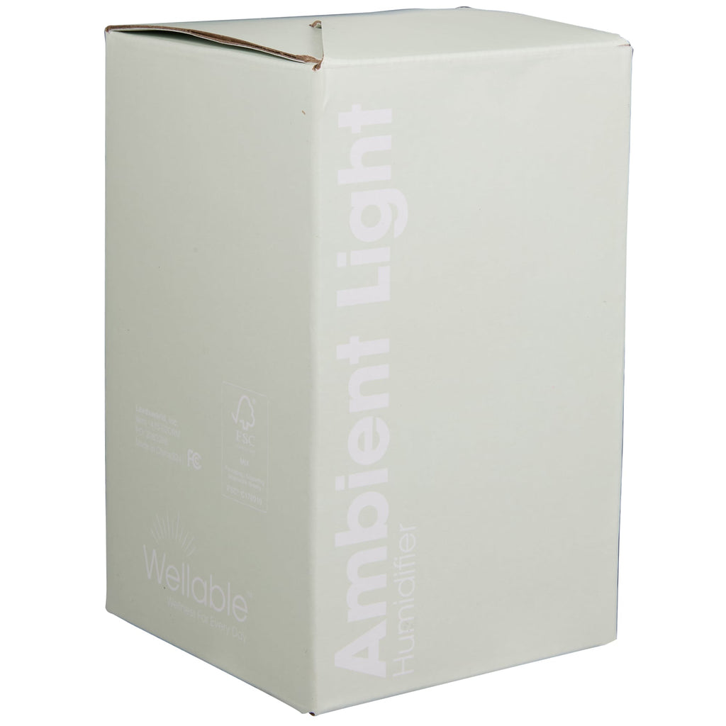 Wellable Humidifier with Ambient Light - Cream - Right Angle Packaging 2