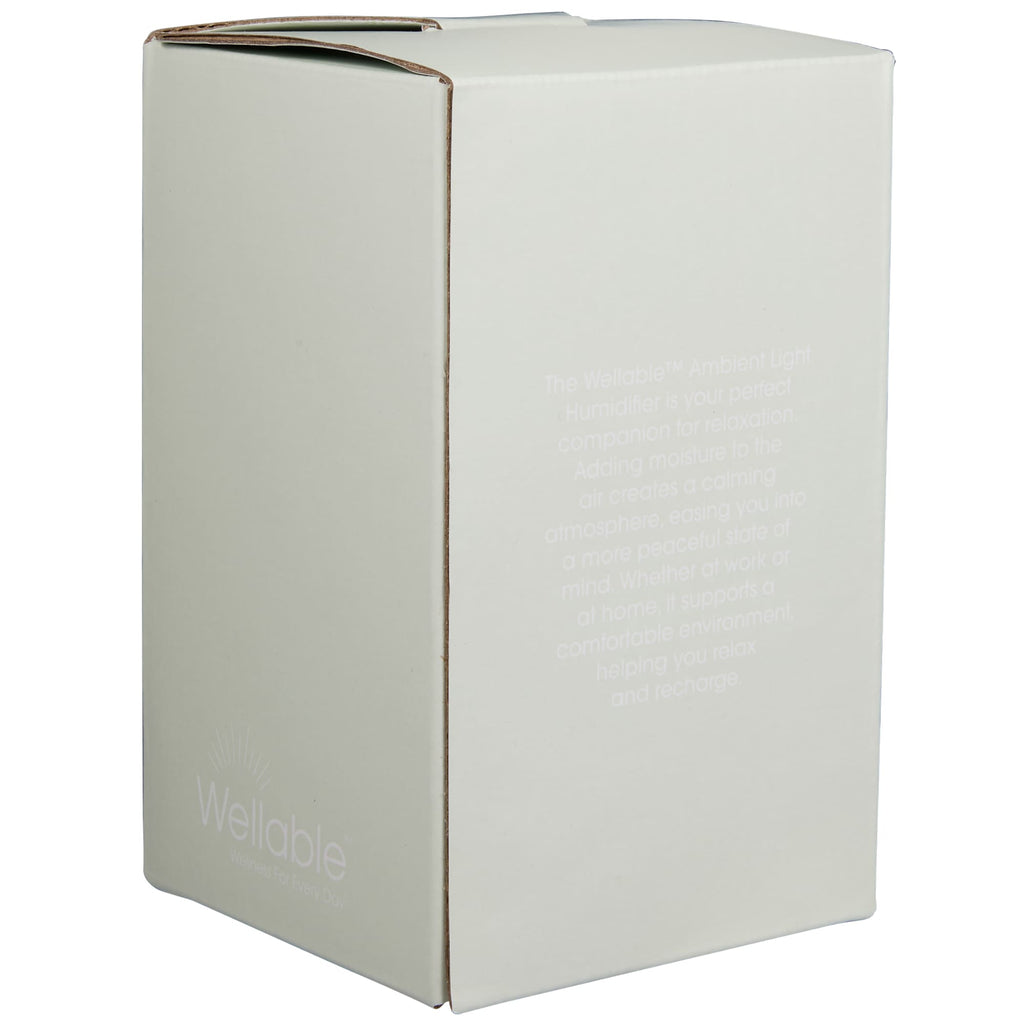 Wellable Humidifier with Ambient Light - Cream - Right Angle Packaging