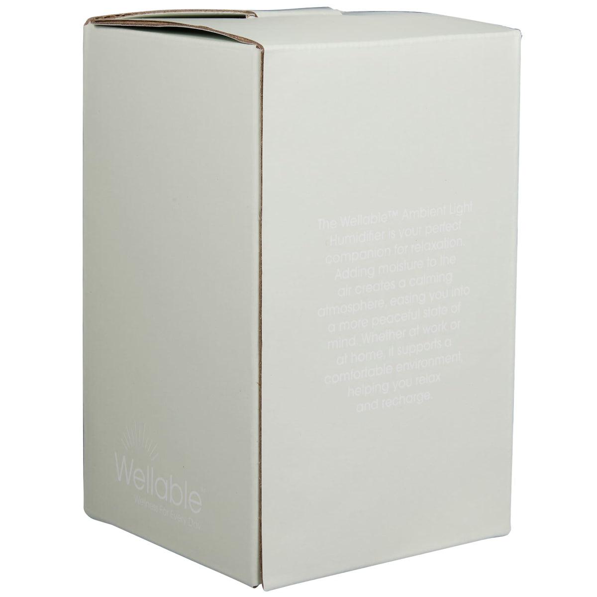 Wellable Humidifier with Ambient Light - Cream - Right Angle Packaging