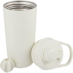 Wellable Insulated Shaker Bottle, 20 oz Laser Engraving - Cream - Detail
