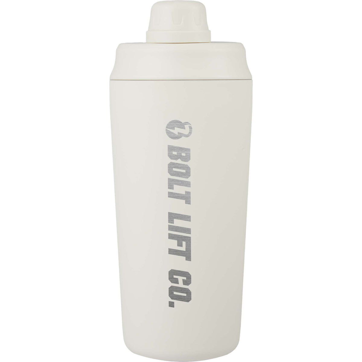 Wellable Insulated Shaker Bottle, 20 oz Laser Engraving - Cream - Front