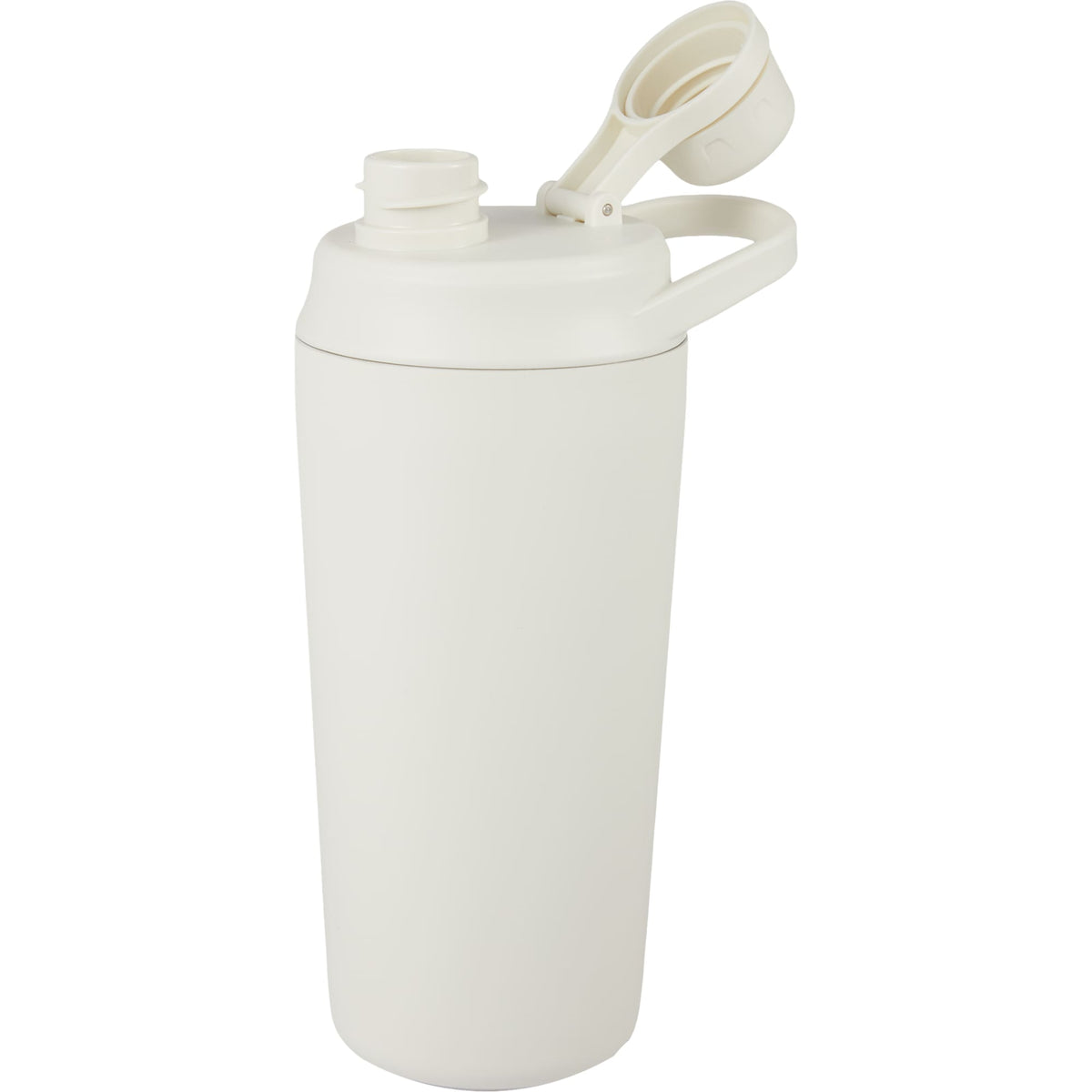 Wellable Insulated Shaker Bottle, 20 oz Laser Engraving - Cream - Left Angle