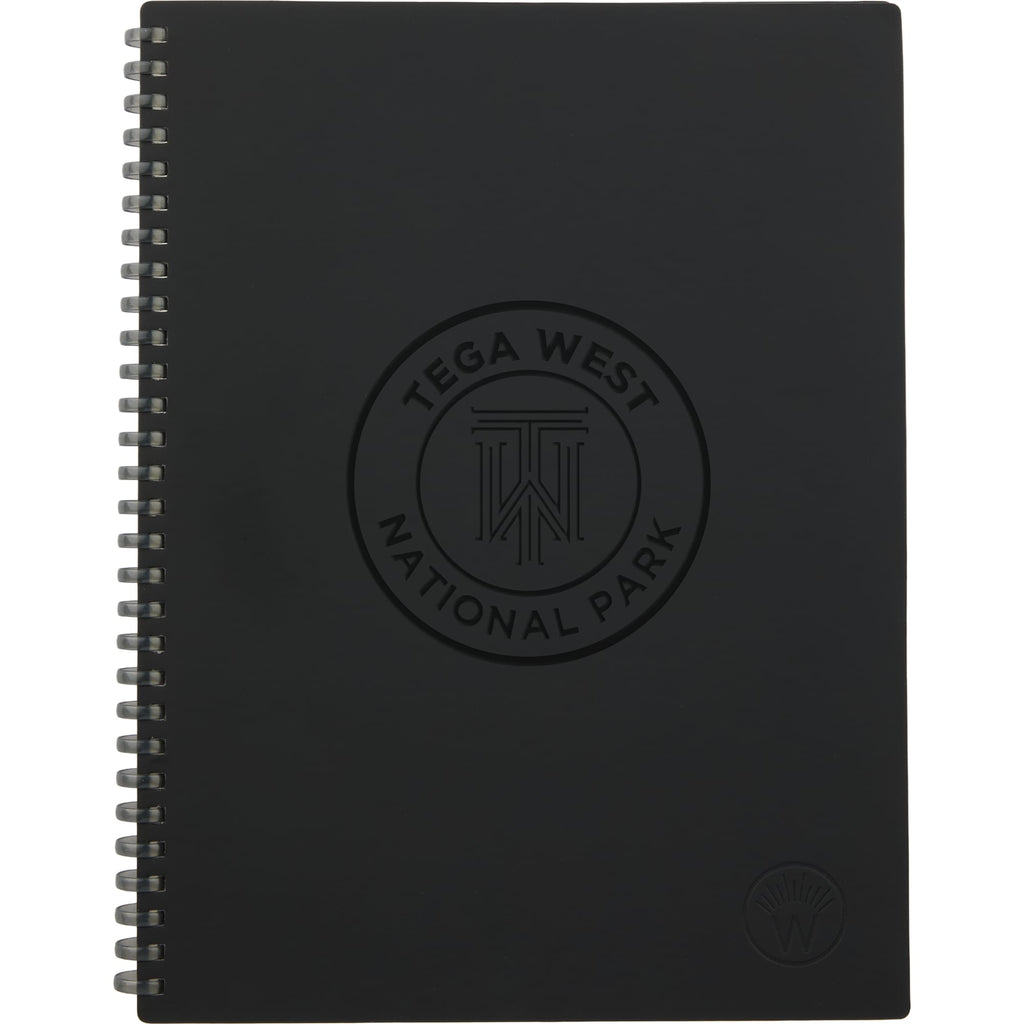 Wellable Plan Well Undated Planner, 7 x 10 Inches Debossing - Black - Front