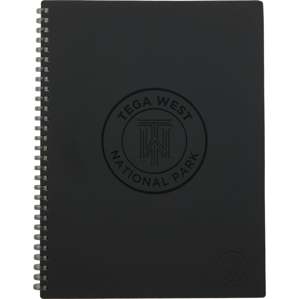 Wellable Plan Well Undated Planner, 7 x 10 Inches Debossing - Black - Front