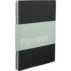 Wellable Plan Well Undated Planner, 7 x 10 Inches Debossing - Black - Right Angle
