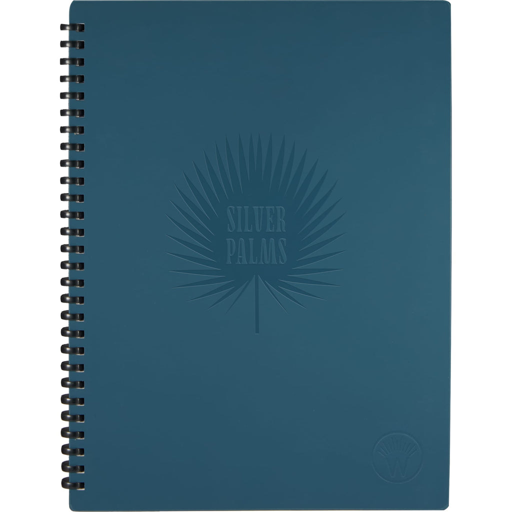 Wellable Plan Well Undated Planner, 7 x 10 Inches Debossing - Navy - Front