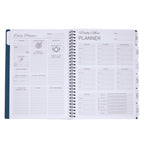 Wellable Plan Well Undated Planner, 7 x 10 Inches Debossing - Navy - Open 3