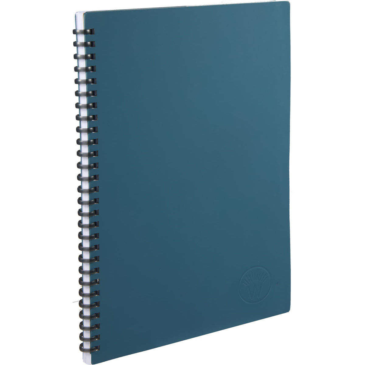 Wellable Plan Well Undated Planner, 7 x 10 Inches Debossing - Navy - Right Angle