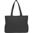 Wellable Recycled Sport Tote with Yoga Mat Storage Embroidery - Black - Back