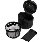 Wellable Round Travel Case in Recycled Polyester Transfer - Black - Components