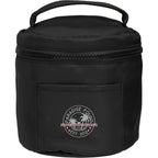 Wellable Round Travel Case in Recycled Polyester Transfer - Black - Front