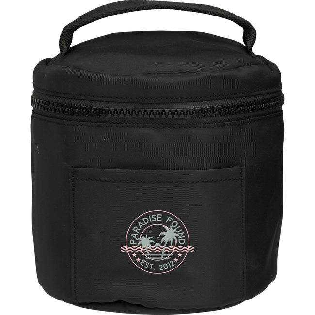 Wellable Round Travel Case in Recycled Polyester Transfer