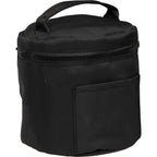 Wellable Round Travel Case in Recycled Polyester Transfer - Black - Right Angle
