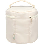 Wellable Round Travel Case in Recycled Polyester Transfer - Natural - Back