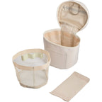 Wellable Round Travel Case in Recycled Polyester Transfer - Natural - Components
