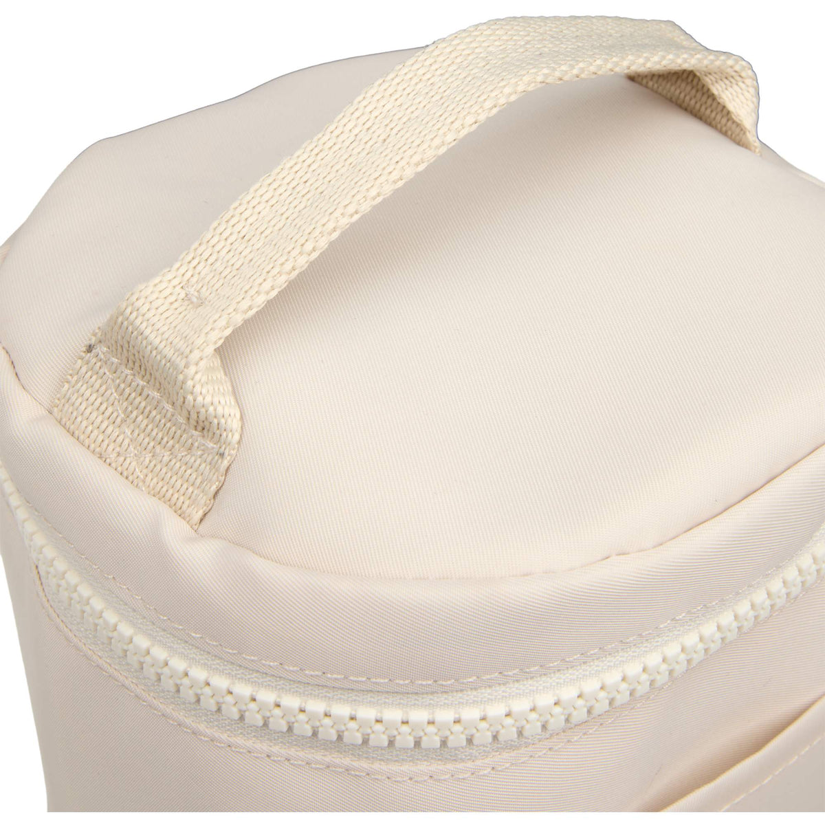 Wellable Round Travel Case in Recycled Polyester Transfer - Natural - Detail