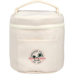 Wellable Round Travel Case in Recycled Polyester Transfer - Natural - Front