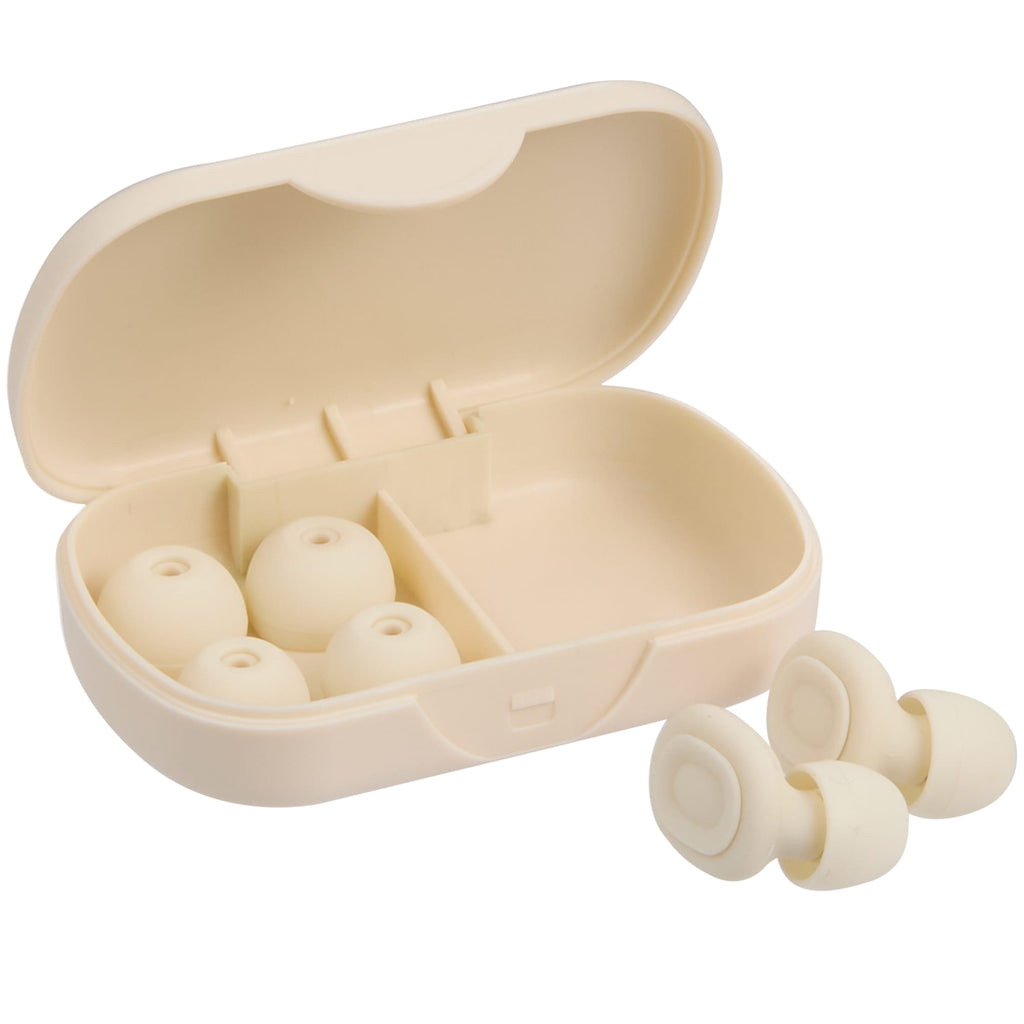 Wellable Silicone Ear Plugs with Carry Case Full Color - Cream - Components 3