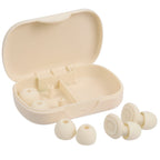 Wellable Silicone Ear Plugs with Carry Case Full Color - Cream - Components