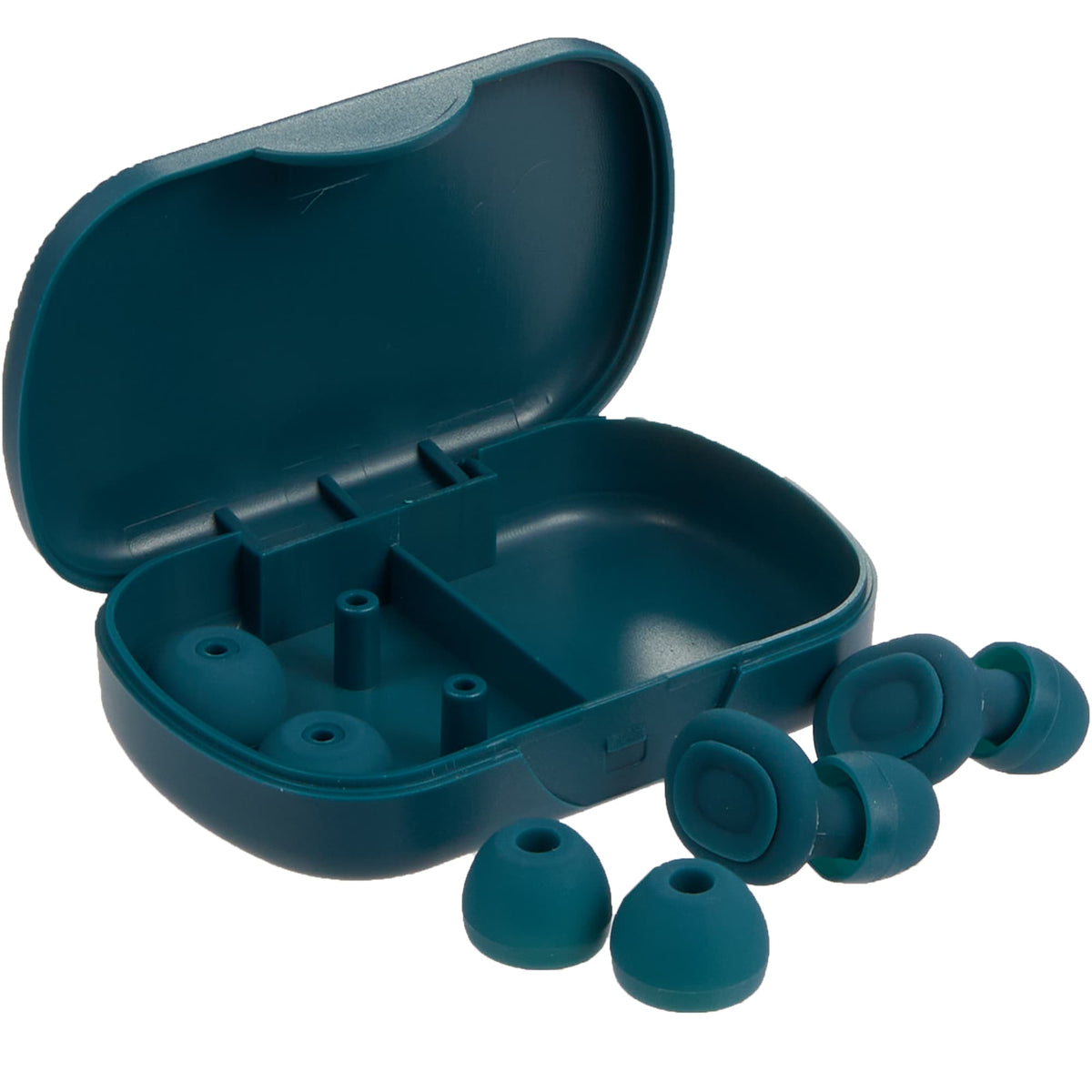 Wellable Silicone Ear Plugs with Carry Case Full Color - Navy - Components 2