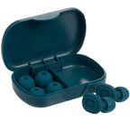 Wellable Silicone Ear Plugs with Carry Case Full Color - Navy - Components 3