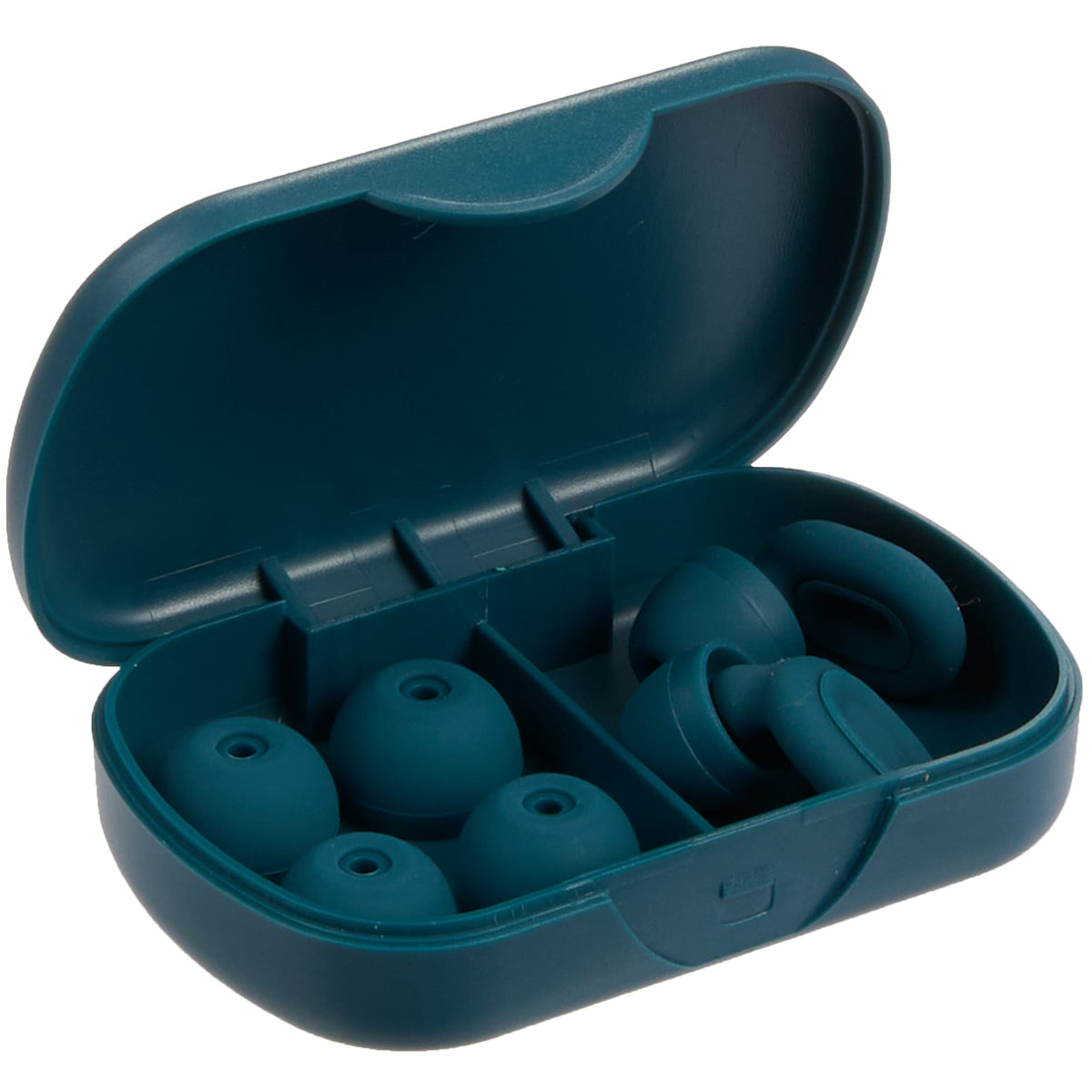 Wellable Silicone Ear Plugs with Carry Case Full Color - Navy - Open