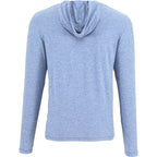 Wellable Stretch Knit Hoodie for Men Transfer - Moonlight Blue Heather - Back