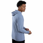 Wellable Stretch Knit Hoodie for Men Transfer - Moonlight Blue Heather - Right Side 2