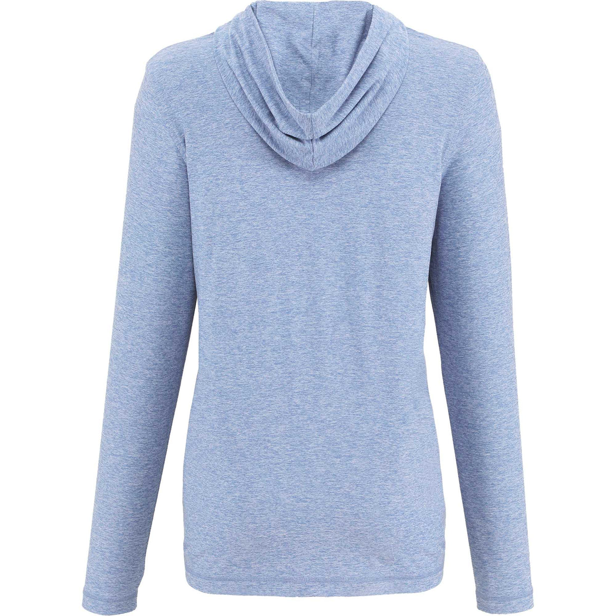 Wellable Stretch Knit Hoodie for Women Embroidery - Moonlight Blue Heather - Back
