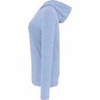 Wellable Stretch Knit Hoodie for Women Embroidery - Moonlight Blue Heather - Left Side