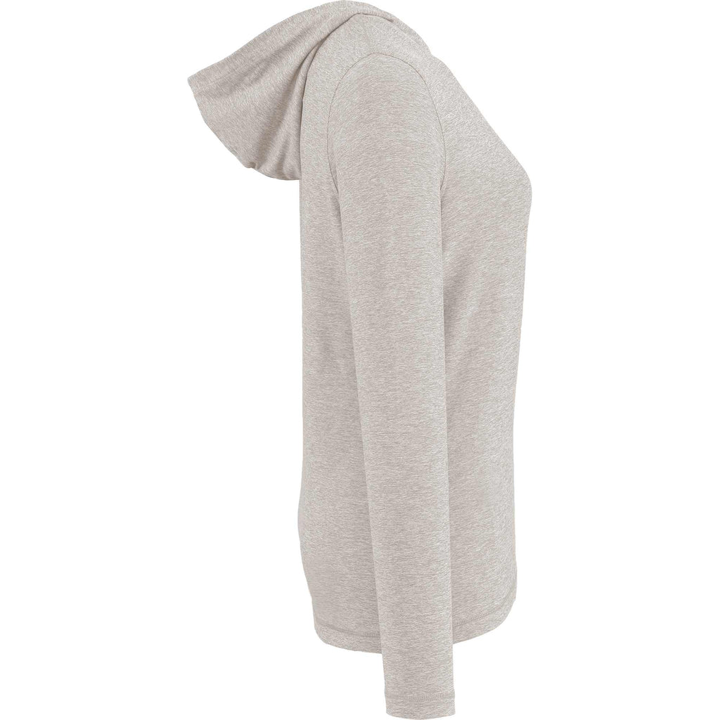 Wellable Stretch Knit Hoodie for Women Transfer - Fossil Heather - Right Side