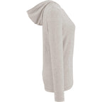 Wellable Stretch Knit Hoodie for Women Transfer - Fossil Heather - Right Side
